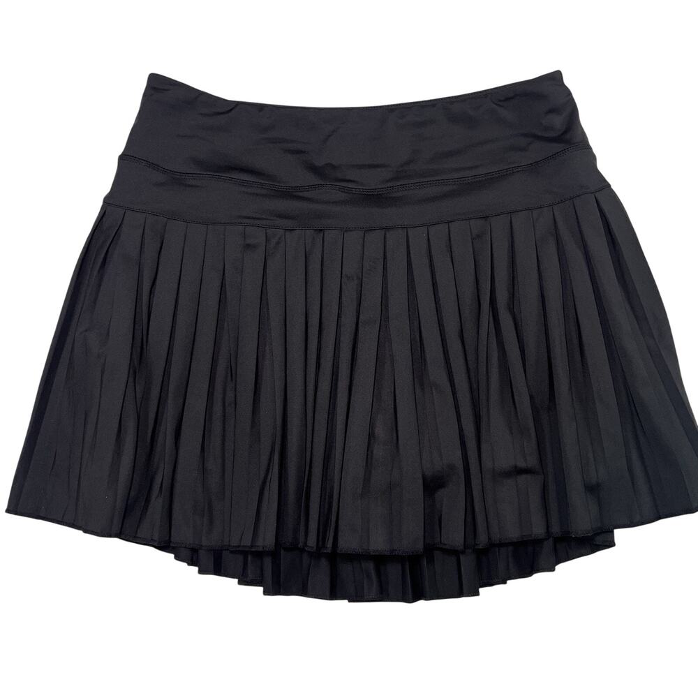 Gold Hinge Skort Size L? Black Pleated Tennis Built In Shorts Performance Golf